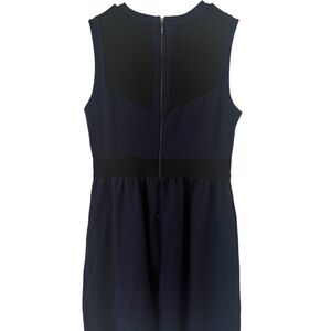 Rebecca Taylor Classic Navy & Black Sleeveless Fit-and-Flare Dress size 8
